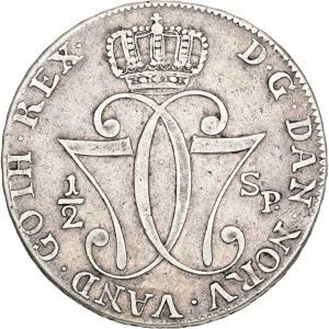 Norge, Christian VII, 1/2 speciedaler 1776, NMD 18A, H 3, FP 29.1, Sieg 13, kv. 1+-1